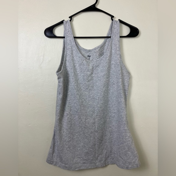 dip Tops - Dip Gray Fitted Sleeveless Tank Top